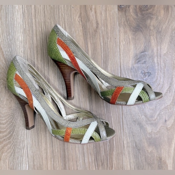 Steve Madden Shoes - Steve Madden Saavoy Retro Color Scheme Peep Toe Pump Size 7.5 NWOT